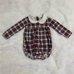 Baby Girl’s Plaid Bubble Romper